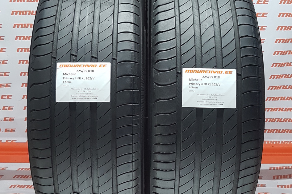 Used summer tire 225/55R18 Michelin Primacy 4 FR XL 102/V