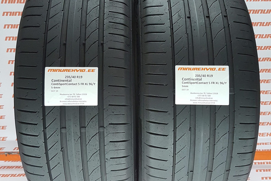 Kasutatud suverehv 235/40R19 Continental ContiSportContact 5 FR XL 96/Y