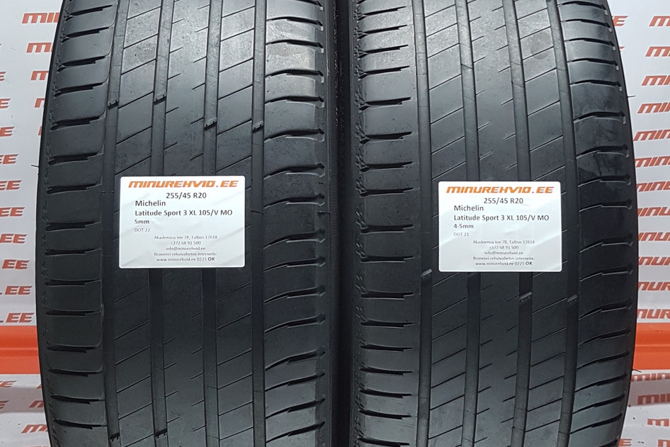Used summer tire 255/45R20 Michelin Latitude Sport 3 FR XL 105/Y MO