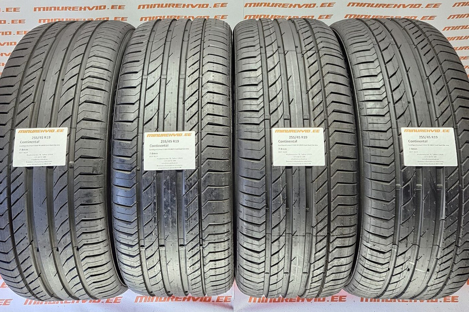 Used summer tire 255/45R19 Continental ContiSportContact 5 SUV FR 100/V Conti Seal Like new