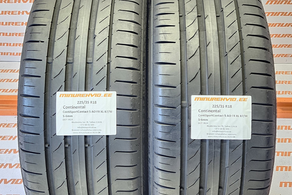 Used summer tire 225/35R18 Continental ContiSportContact 5 AO FR XL 87/W