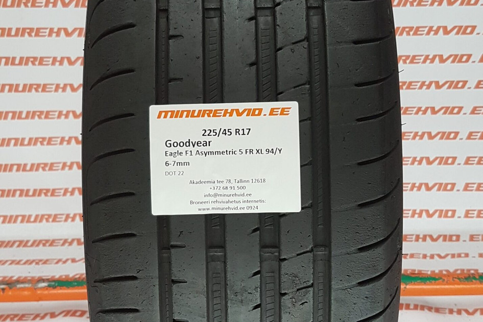 Kasutatud suverehv 225/45R17 GoodYear Eagle F1 Asymmetric 5 FR XL 94/Y