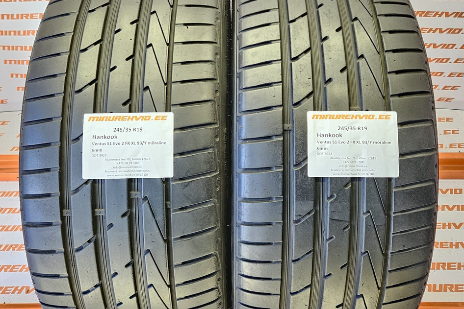 Kasutatud suverehv 245/35R19 Hankook Ventus S1 Evo 2 FR XL 93/Y mõraline