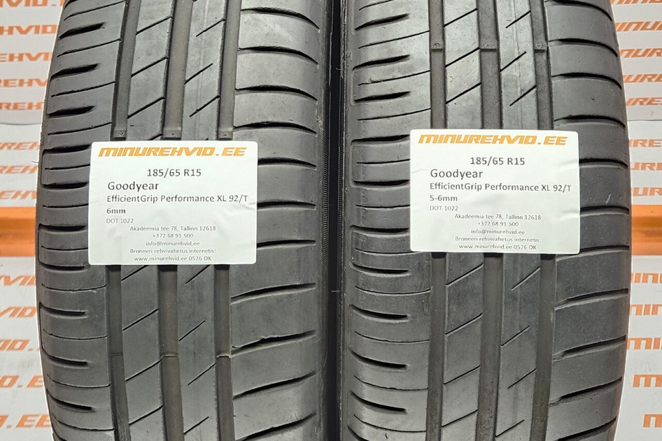 Used summer tire 185/65R15 GoodYear EfficientGrip Performance XL 92/T
