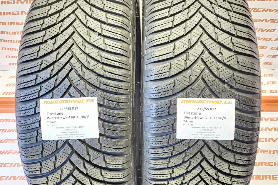 Подержанный нешипованная шина 215/55R17 Firestone WinterHawk 4 FR XL 98/V