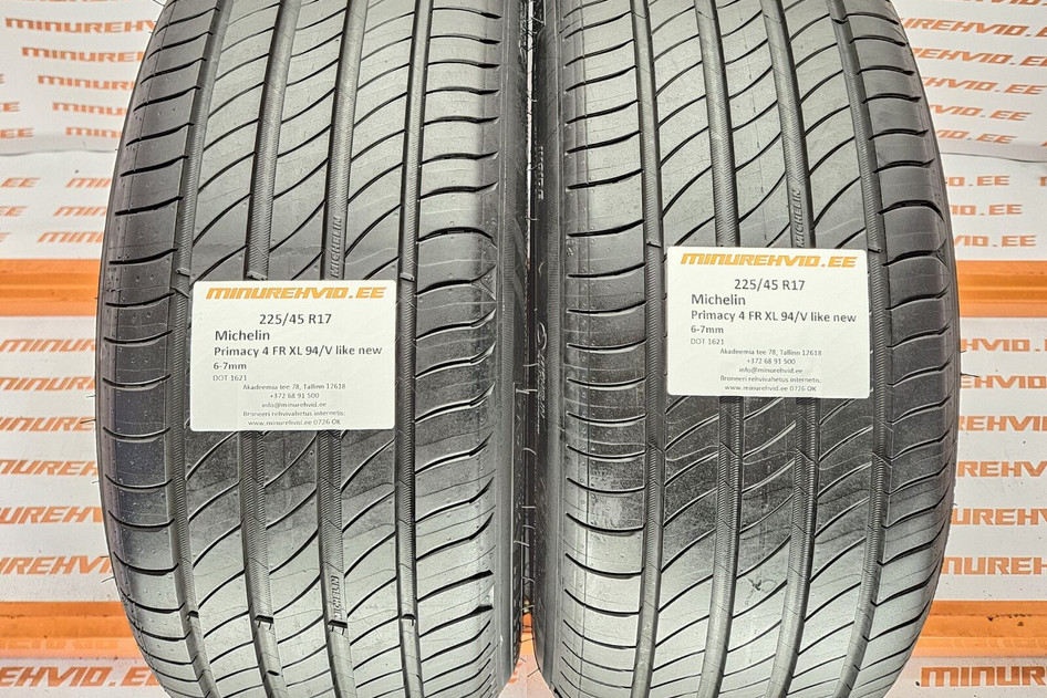 Подержанный летняя шина 225/45R17 Michelin Primacy 4 FR XL 94/V like new 1621