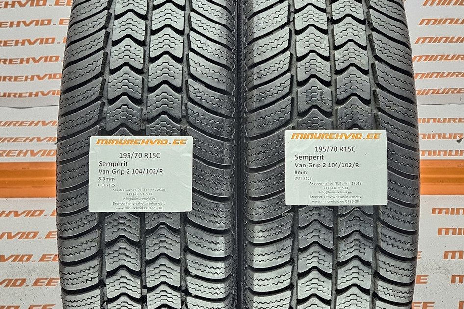 Used studless winter tire 195/70R15 Semperit Van-Grip 2 104/102/R