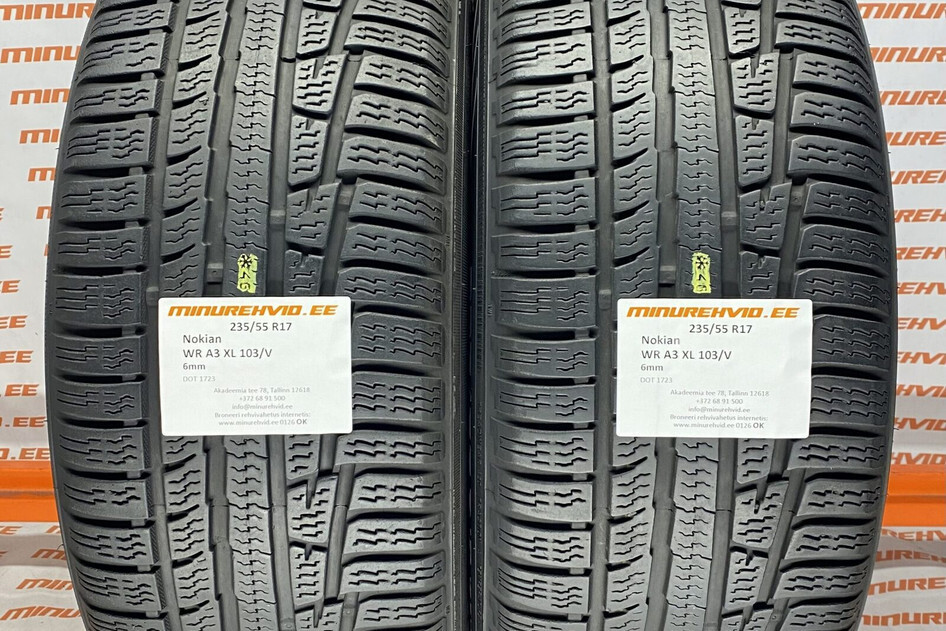 Used studless winter tire 235/55R17 Nokian WR A3 XL 103/V