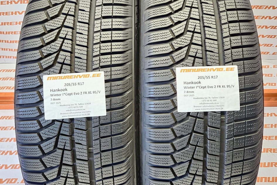 Подержанный нешипованная шина 205/55R17 Hankook Winter I*Cept Evo 2 FR XL 95/V
