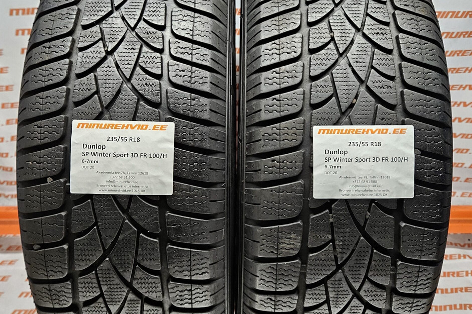 Used studless winter tire 235/55R18 Dunlop SP Winter Sport 3D FR 100/H