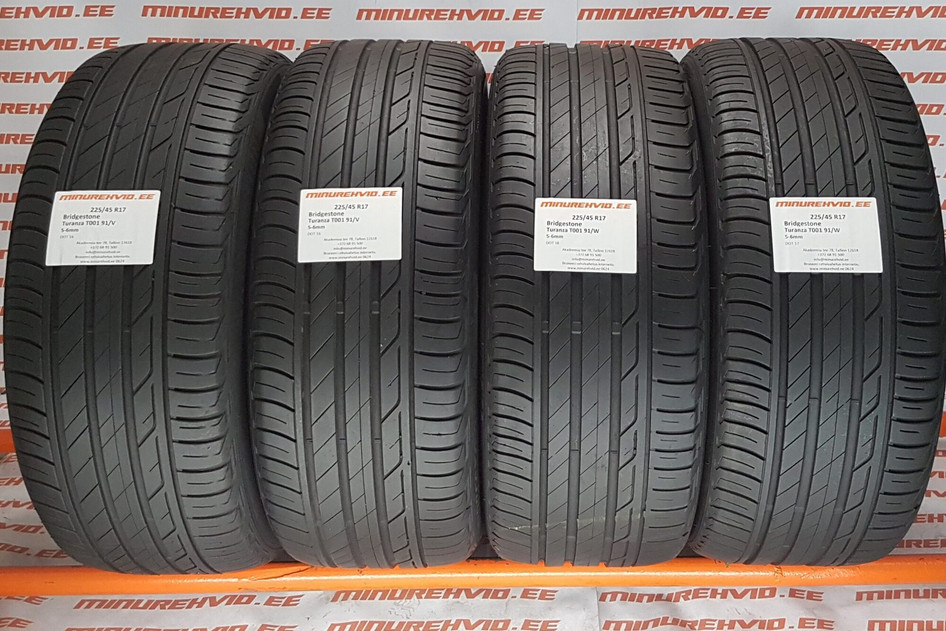 Kasutatud suverehv 225/45R17 Bridgestone Turanza T001 91/V