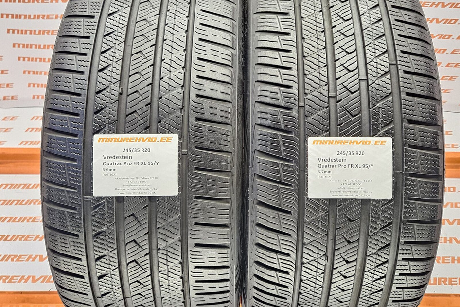 Подержанный нешипованная шина 245/35R20 Vredestein Quatrac Pro FR XL 95/Y