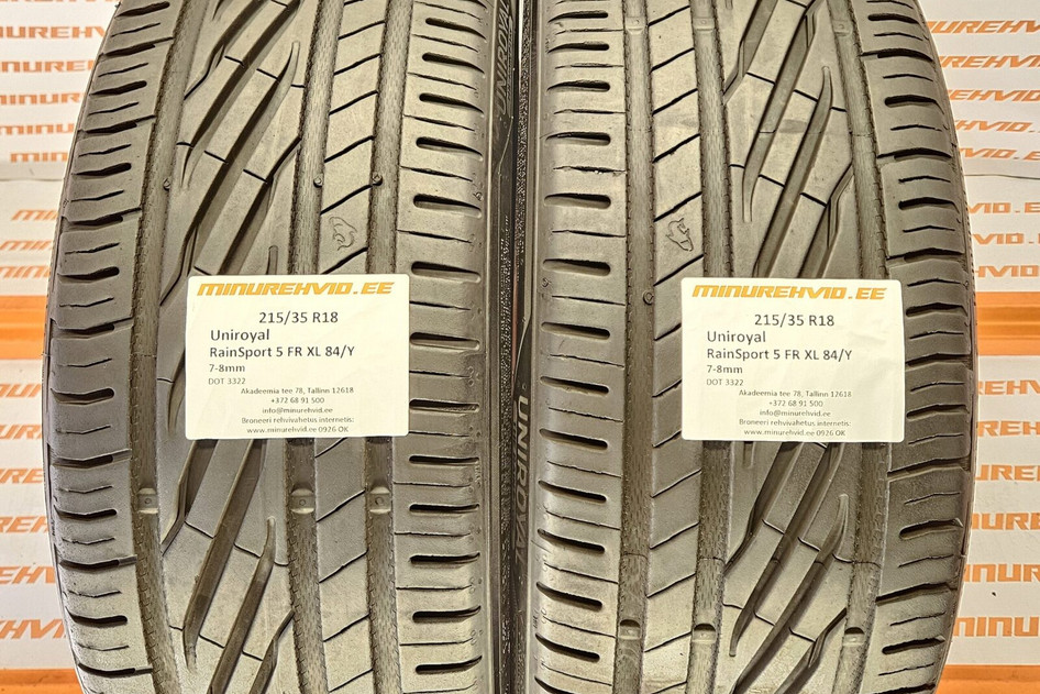 Подержанный летняя шина 215/35R18 Uniroyal RainSport 5 FR XL 84/Y