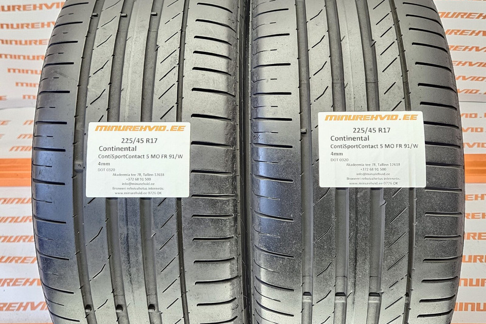 Used summer tire 225/45R17 Continental ContiSportContact 5 MO FR 91/W