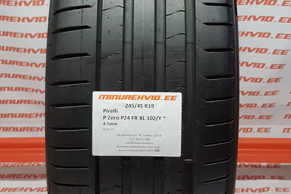 Used summer tire 245/45R19 Pirelli P Zero PZ4 FR XL 102/Y *