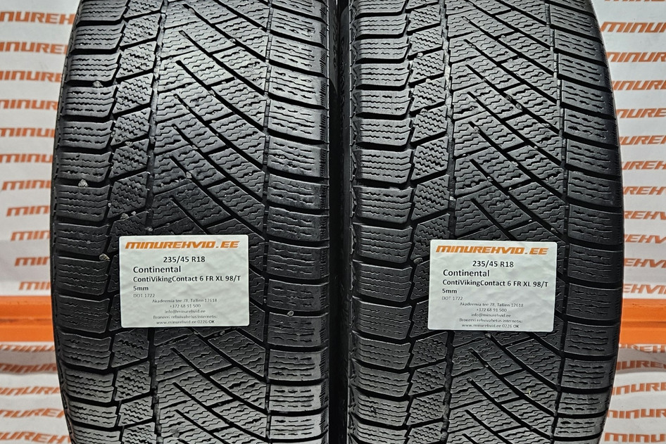 Kasutatud lamellrehv 235/45R18 Continental ContiVikingContact 6 FR XL 98/T