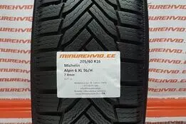 Подержанный нешипованная шина 205/60R16 Michelin Alpin 6 XL 96/H