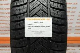 Подержанный нешипованная шина 245/45R18 Pirelli SottoZero 3 FR 96/V. Seal Inside