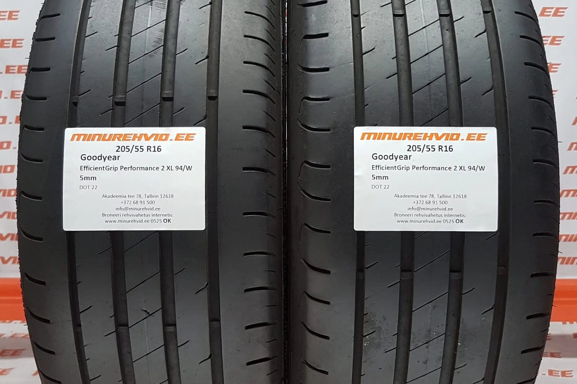 Подержанный летняя шина 205/55R16 GoodYear EfficientGrip Performance 2 XL 94/W