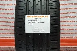Подержанный летняя шина 205/60R16 Continental EcoContact 6 XL 96/W *