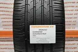 Подержанный летняя шина 225/45R17 Continental EcoContact 6 91/V