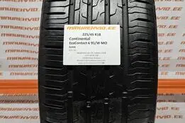 Подержанный летняя шина 225/45R18 Continental EcoContact 6 91/W MO