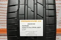 Подержанный летняя шина 245/45R19 Hankook Ventus S1 Evo 3 FR XL 102/Y