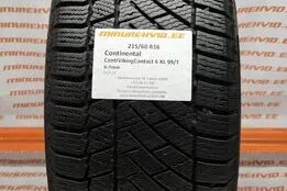 Подержанный нешипованная шина 215/60R16 Continental ContiVikingContact 6 XL 99/T