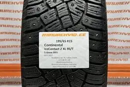 Used studded tire 195/65R15 Continental IceContact 2 XL 95/T