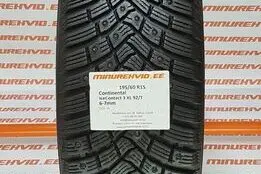 Подержанный шипованная шина 195/60R15 Continental IceContact 3 XL 92/T/