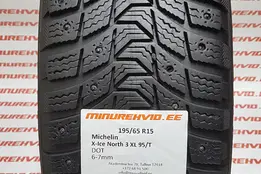 Подержанный шипованная шина 195/65R15 Michelin X-Ice North 3 XL 95/T/