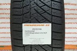 Kasutatud lamellrehv 195/55R16 Continental ContiVikingContact 6 XL 91/T