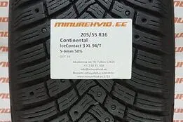 Подержанный шипованная шина 205/55R16 Continental IceContact 3 XL 94/T-