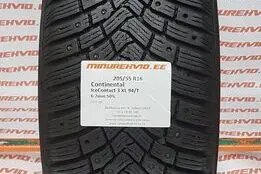 Подержанный шипованная шина 205/55R16 Continental IceContact 3 XL 94/T