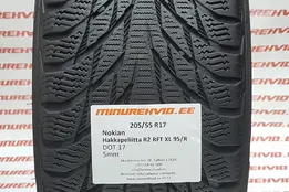 Kasutatud lamellrehv 205/55R17 Nokian Hakkapeliitta R2 RFT XL 95/R