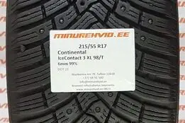Подержанный шипованная шина 215/55R17 Continental IceContact 3 XL 98/T