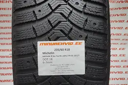 Подержанный шипованная шина 235/60R18 Michelin Latitude X-Ice North LXIN2 XL 107/T/