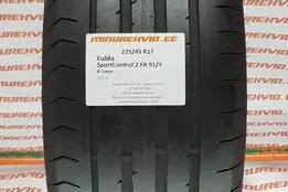 Used summer tire 225/45R17 Fulda SportControl 2 FR 91/Y