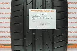 Used summer tire 225/45R18 Hankook Ventus S1 Evo 2 91/W MO.