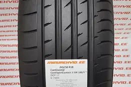 Used summer tire 245/50R18 Continental ContiSportContact 3 SSR 100/Y *
