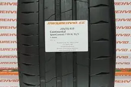 Used summer tire 235/35R19 Continental SportContact 7 FR XL 91/Y
