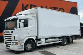 For sale used vehicle Scania G EURO 6 ! / RETARDER / BOX L=8427 mm, 2013, 705 805 km, 323 kW, diesel, automatic, YS2G6X20002086627