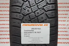 Used studded tire 185/65R15 Continental IceContact 2 XL 92/T