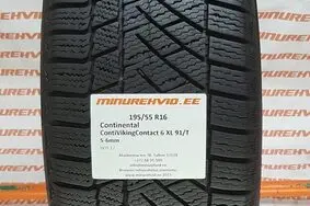 Used studless winter tire 195/55R16 Continental ContiVikingContact 6 XL 91/T