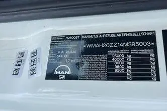 MAN TGA 26.430 6x4, 320 kW, дизель, механическая