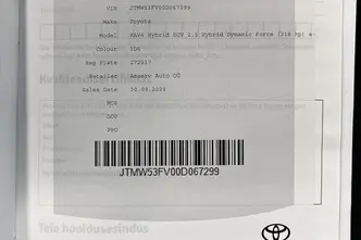 Toyota RAV4, 2.5, 131 kW, гибрид, автомат, передний привод