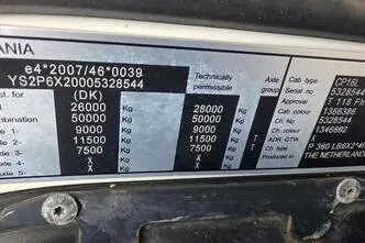 Scania P360 6X2*4 HMF 1720K4 EURO6, 265 kW, diesel, automatic