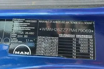 MAN TGA 26.480 6x4, 353 kW, diesel, manual