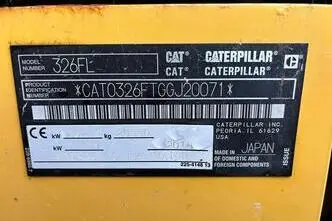 Caterpillar 326 FL, 152 kW, diesel