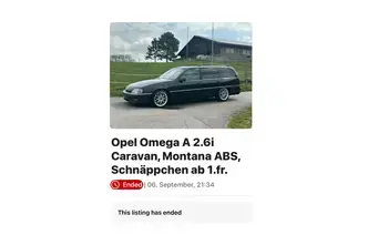 Opel Omega, 2.6, bensiin, automaat, tagavedu